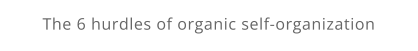 The 6 hurdles of organic self-organization